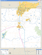 Randall County Wall Map Basic Style