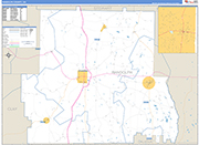 Randolph County Wall Map Basic Style