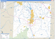Randolph County Wall Map Basic Style