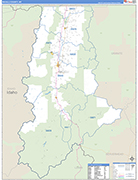 Ravalli County Wall Map Basic Style