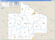 Redwood County Wall Map Basic Style