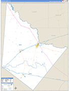 Reeves County Wall Map Basic Style