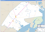 Refugio County Wall Map Basic Style