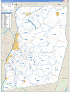 Rensselaer Wall Map Basic Style