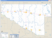 Renville County Wall Map Basic Style