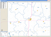 Republic County Wall Map Basic Style