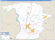 Richmond County Wall Map Basic Style