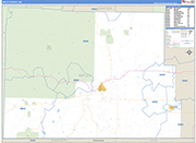 Ripley County Wall Map Basic Style