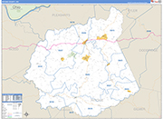Ritchie County Wall Map Basic Style