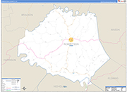 Robertson County Wall Map Basic Style