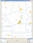 Rock County Wall Map Basic Style
