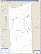 Rock County Wall Map Basic Style