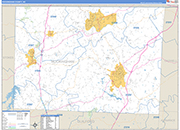 Rockingham County Wall Map Basic Style