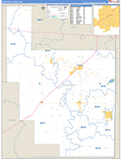 Roosevelt County Wall Map Basic Style