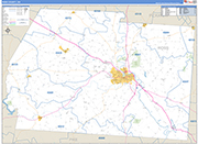 Ross County Wall Map Basic Style