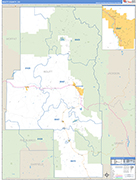 Routt Wall Map Basic Style