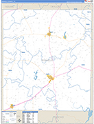 Runnels County Wall Map Basic Style