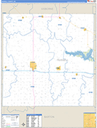 Russell County Wall Map Basic Style