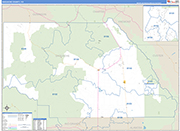 Saguache Wall Map Basic Style