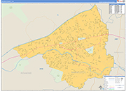 Salem County Wall Map Basic Style