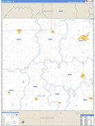 Saline County Wall Map Basic Style