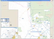 Sandoval County Wall Map Basic Style
