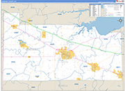 Sandusky County Wall Map Basic Style