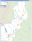 Sanpete County Wall Map Basic Style