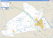 Schenectady Wall Map Basic Style