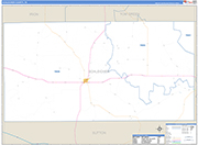 Schleicher County Wall Map Basic Style