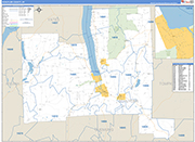 Schuyler Wall Map Basic Style