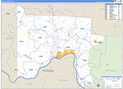 Scioto County Wall Map Basic Style