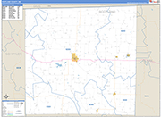 Scotland County Wall Map Basic Style