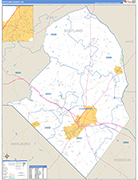 Scotland County Wall Map Basic Style
