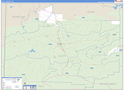 Scott County Wall Map Basic Style
