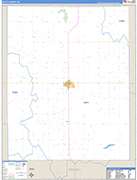 Scott County Wall Map Basic Style