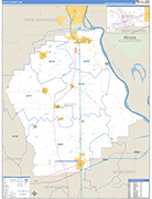 Scott County Wall Map Basic Style