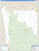 Scott County Wall Map Basic Style