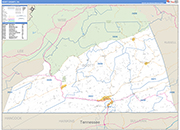 Scott County Wall Map Basic Style