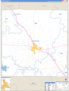 Scurry County Wall Map Basic Style