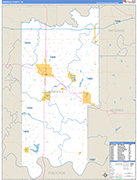 Seminole County Wall Map Basic Style
