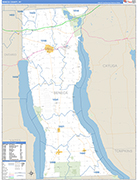 Seneca Wall Map Basic Style