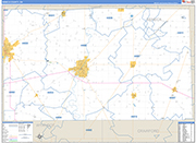 Seneca County Wall Map Basic Style