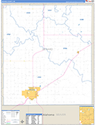 Seward County Wall Map Basic Style