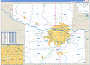 Shawnee County Wall Map Basic Style