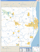 Sheboygan County Wall Map Basic Style