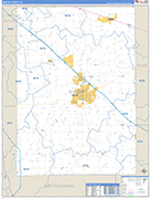 Shelby Wall Map Basic Style