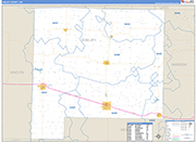 Shelby County Wall Map Basic Style