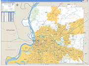 Shelby Wall Map Basic Style