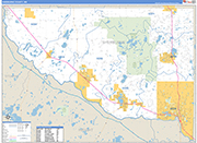 Sherburne County Wall Map Basic Style